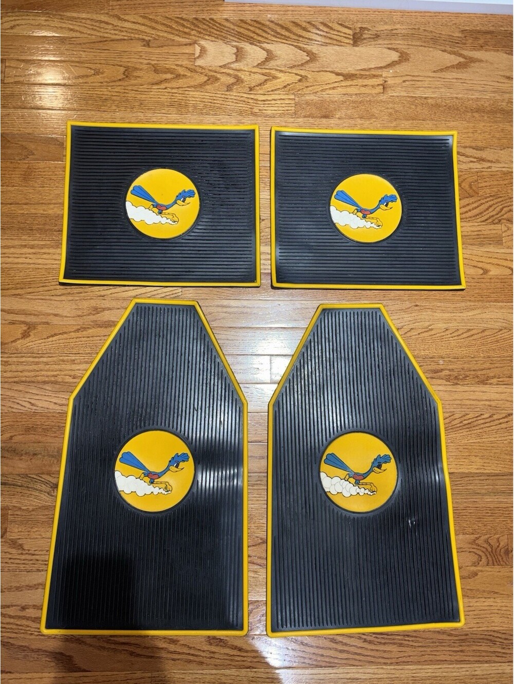 Vintage Plymouth Road Runner Floor Mats Rubber 4pcs 1968-75 ultra rare!!
